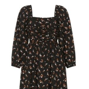 Madewell Puff Sleeve Shirred Dress